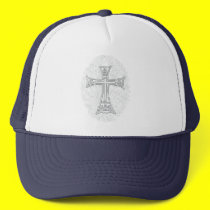 Decorative Silver Cross Hat hats