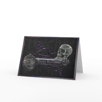 Decorative Skulls Halloween Greeting Card
