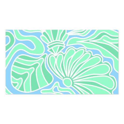 Decorative Underwater Themed Design. Business Card Templates (front side)