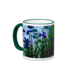 decorative wild iris floral custom mug