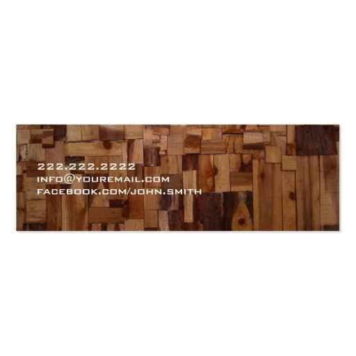 Decorative Wood Interior Design Mini Business Card (back side)