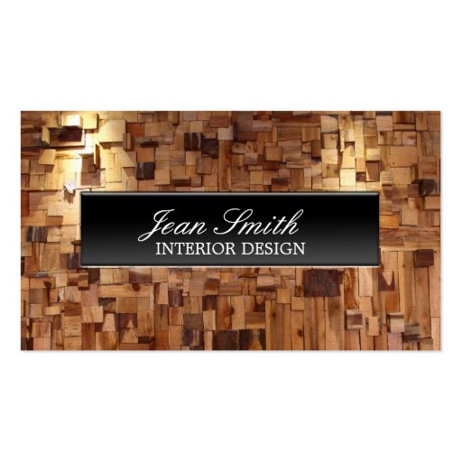 Decorative Wood Wall Interior Design Business card