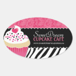 Decorative Zebra Print Cupcake Jar Stickers