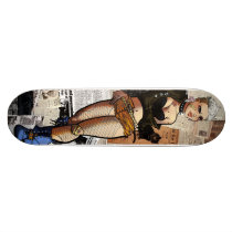 Decoupage Dame Custom Skate Board