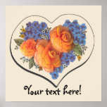 Decoupage Love Heart-1 posters