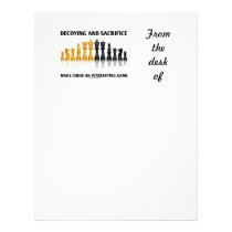 Decoying And Sacrifice Make Chess Interesting Game Letterhead Template