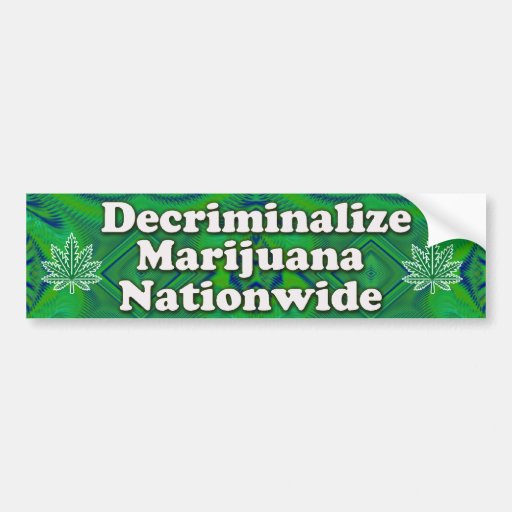 Decriminalize Marijuana Nationwide Sticker Bumper Stickers