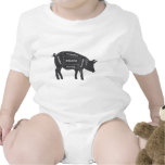 Decriptive Pig Primal Map T Shirts