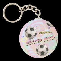 Dedicated Soccer Mom  Keychain keychains