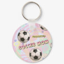 Dedicated Soccer Mom keychains by MANolan Dedicated Soccer Mom keychains