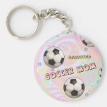 Dedicated Soccer Mom  Keychain