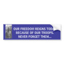 Dedication to our troops bumper stickers by KABSANNIE Dedication to our troops bumper stickers