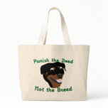 Deed Not Breed Rottweiler Canvas Bag