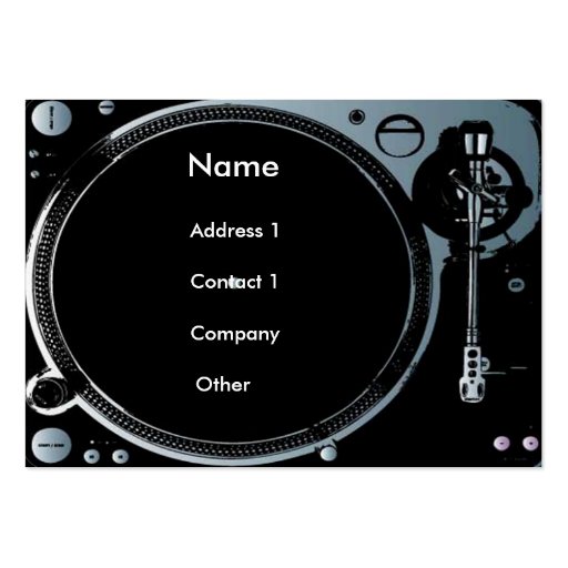 Deejay business cards (front side)