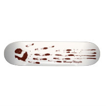 Deep Bloody Hand Print Door Zombie Skateboards
