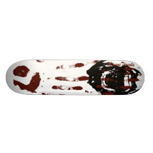 Deep Bloody Hand Print Window Zombie Skateboards