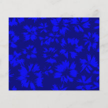 Deep blue abstract floral pattern. full color flyer