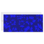Deep blue abstract floral pattern. customized rack card