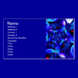 DEEP BLUE ABSTRACT FRACTALS GEOMETRIC DIGITAL ART business cards