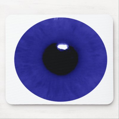 Deep Blue Eyeball Mouse Pad by Lorianne2020