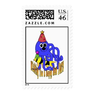 Deep Blue New Year stamp