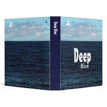 Deep blue ocean 3 ring binder