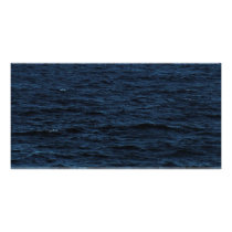 Deep blue ocean custom photo card