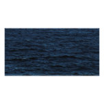 Deep blue ocean custom photo card