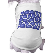 Deep Blue Random Mosaic Pattern Dog Tee Shirt