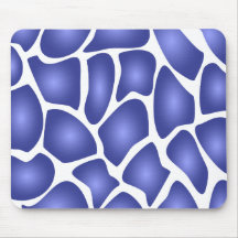 Deep Blue Random Mosaic Pattern Mouse Pad