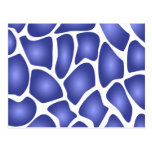 Deep Blue Random Mosaic Pattern Post Card