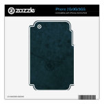 Deep Blue Retro Flowers and Butterflies Abstract Decals For The iPhone 3GS