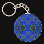 Deep Blue Roses Keychains