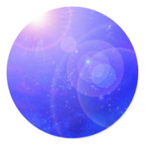 Deep Blue Round Sticker