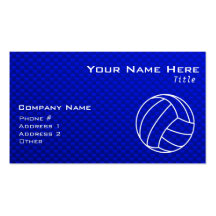Deep Blue Volleyball Business Card