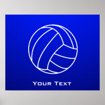 Deep Blue Volleyball Print