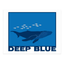 Deep Blue Whale Postcards