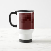 Deep Burgundy Red Abstract Squares Design. Mug