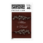 Deep chocolate brown Indian accent postage