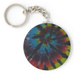 Deep Color Spiral Swirl Tie Dye keychains