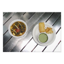 Deep fried Panner Cheese and spinach curry Art Photo