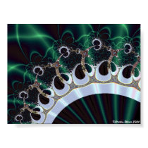 Deep Green Satin Fan posters