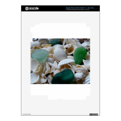 Deep Green Sea Glass Skin For iPad 3
