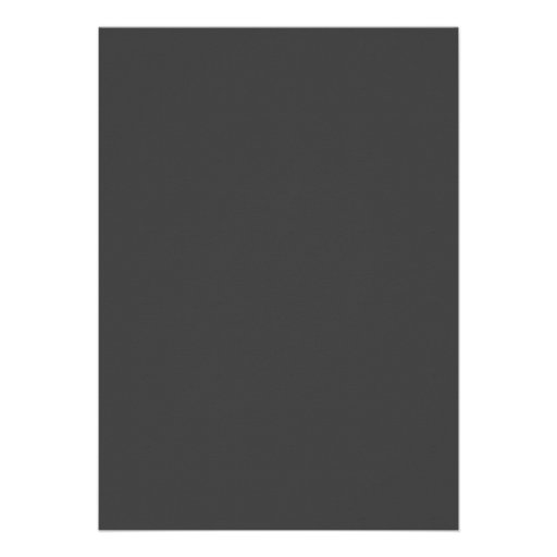 Deep Grey Dark Gray Color Trend Blank Template 5" X 7" Invitation Card