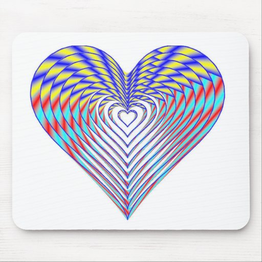 Deep in the Rainbow Heart Mouse Pad