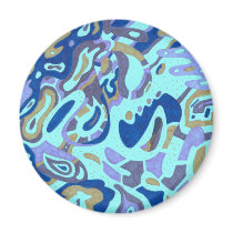 "Deep is the Ocean" abstract fridge art magnets by RLMdesignes "Deep is the Ocean" abstract fridge art magnets