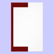 Deep Maroon and White Border Stationery stationery