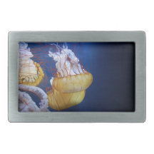 Deep Ocean Jelly Fish Rectangular Belt Buckles