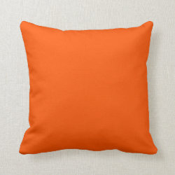 Deep Orange Mandarin Tangerine Clementine Bright Throw Pillows