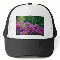 Deep Pink Azalea flowers Mesh Hats